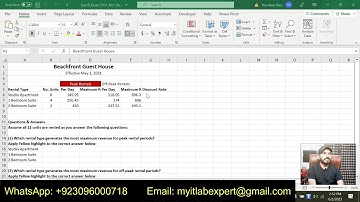 Exp19_Excel_Ch01_ML1_Rentals | Excel Chapter 1 Mid-Level 1 – Rentals