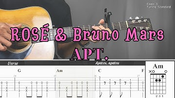 ROSÉ & Bruno Mars - APT. | Fingerstyle Guitar | Tab + Lyrics + Hợp âm