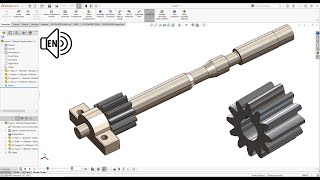 Gear and Shaft Assembly SolidWorks 2021 Tutorial Exercise 10!