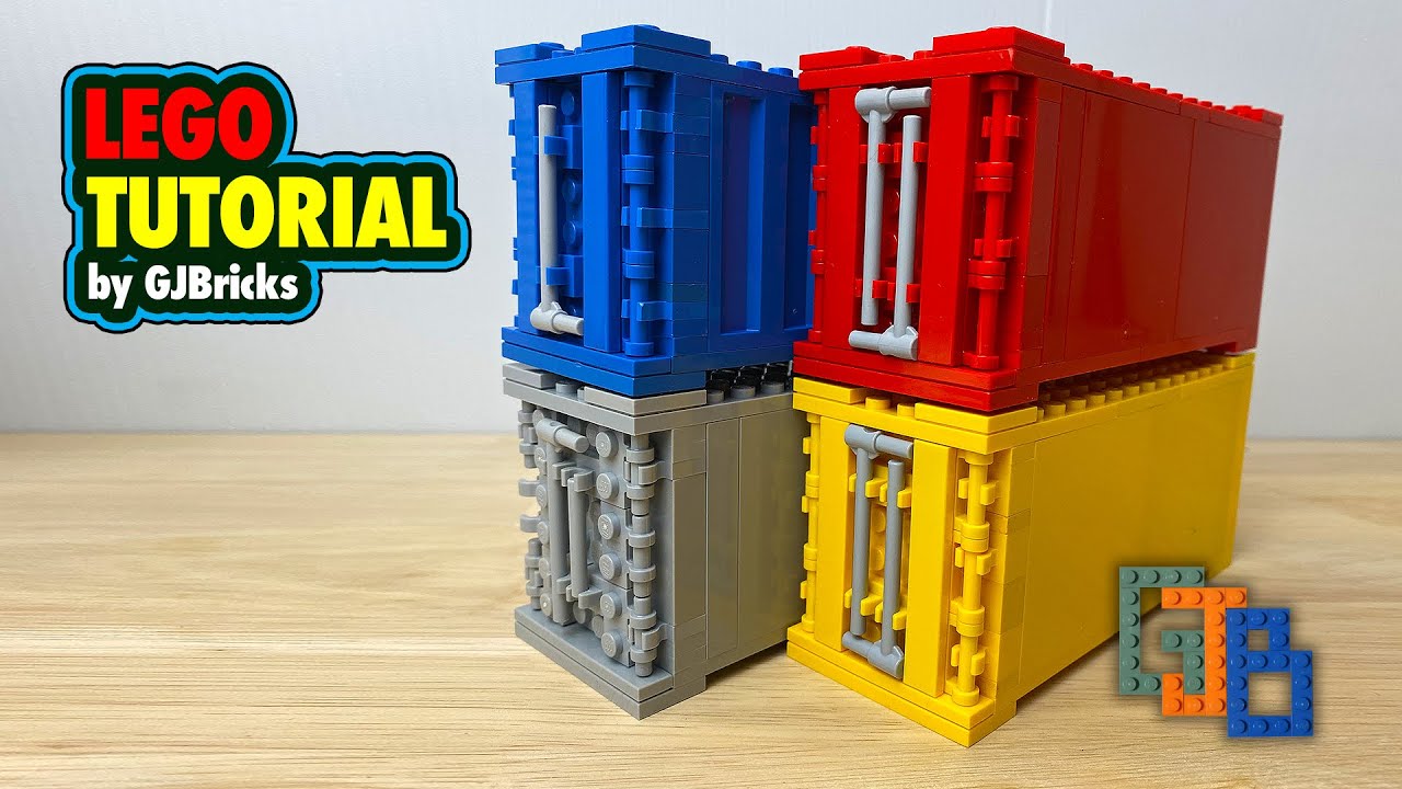 How to build LEGO Train Shipping Containers (Custom MOC) #tutorial 