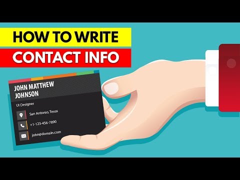 How To Write Contact Information For Your Resume & Get Noticed