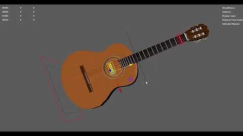 Classic Guitar Prop Maya Rig Demo
