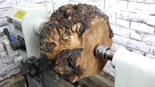 СТРУКТУРА дерева ЗАВОРАЖИВАЕТ ! Делаю ГОРШОК из КАПЫ ВЯЗА ! Wood turning .