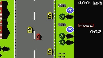 Road Fighter (NES) - Enhanced Graphics - Gameplay