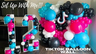 Setup With Me | TikTok Balloon Wall | How To Make Organic Balloon Wall