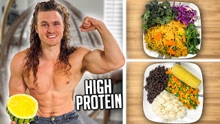 What I Ate Today To Gain Vegan Muscle | HIGH PROTEIN & FITNESS SECRETS
