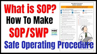 What Is Sop? How To Make Safe Operating Procedure? Safe Work Procedure Swp