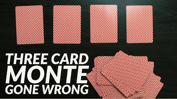 Three Card Monte with Four Cards Card Trick tutorial