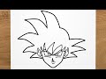 How to draw goku dragonball step by step easy