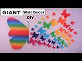 Giant Paper Butterfly Wall Decor Ideas | Room Decorating Ideas | DIY Rainbow Nursery Room Decor