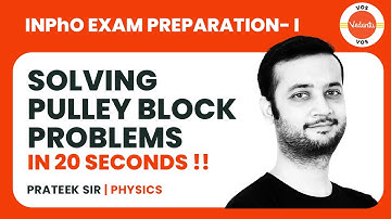 Solving Pulley block problems in 20 seconds!! | INPhO 2022 | Prateek Garg | INPhO Preparation | VOS