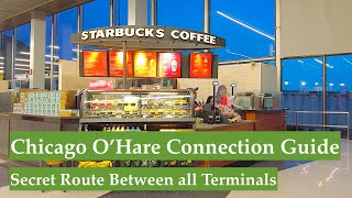 Chicago O'Hare Airport Secret Walking Guide - Path Between All Concources - Chicago IL