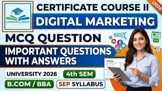 4th sem B.com BBA SEP SYLLABUS Certificate course 2 MCQ question FROM UNIVERSITY