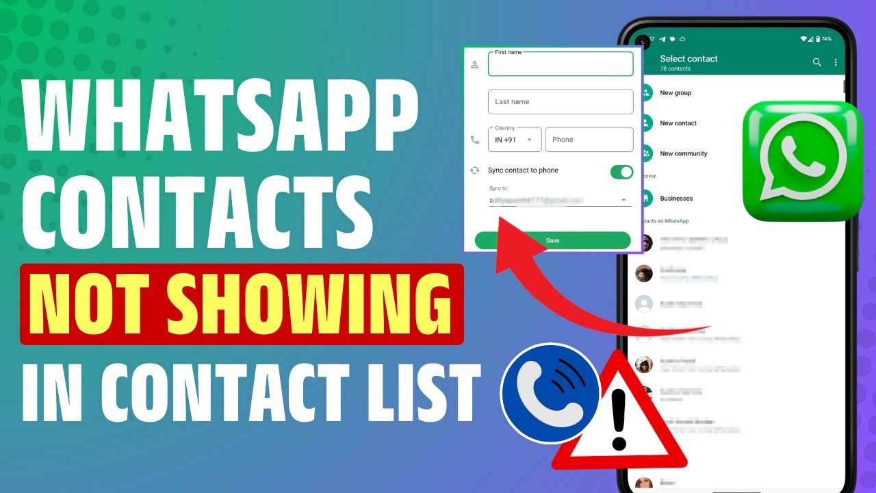 WhatsApp Contacts Phone Me Show Nahi Ho Rahe? | WhatsApp Contact Problem Fix Kare 