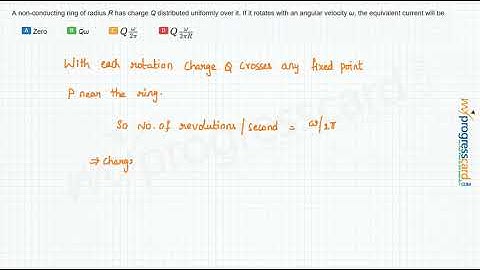 A non-conducting ring of radius R has charge Q distributed uniformly