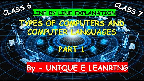 TYPES OF COMPUTERS AND COMPUTER LANGUAGES / CLASS6 ICSE/PART - 1