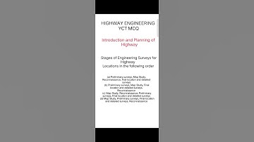 MCQ 1 YCT Highway engineering #highway