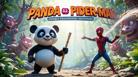 Panda & Spider-Man Save the Jungle | 3D Animated Cartoon for Kids | Panda Gang Adventures