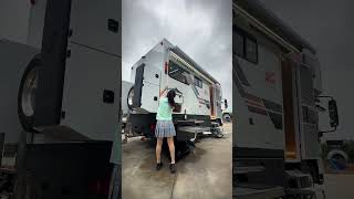 It rained on the first day I moved into my new RV 🌧 #RVTravel #RVTravel #RVLife