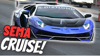 SEMA CRUISE GOES CRAZY 2022 - BEST OF Sema Builds/ cars and Trucks in Vegas! by SCOOT SUPERCARS 1,275 views 7 months ago 11 minutes, 27 seconds
