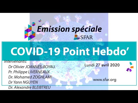 Point Hebdo Lundi 28 Avril 2020- SFAR Point Hebdo Lundi 28 Avril 2020- SFAR
