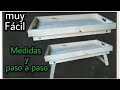 MESA desayuno o BANDEJA en madera // medidas, paso a paso, armado // DIY