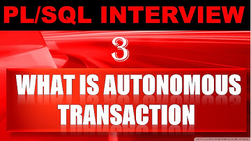 What is Autonomous transaction in Oracle