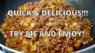 Ground Beef With Potatoes #youtube #subscribe #cooking