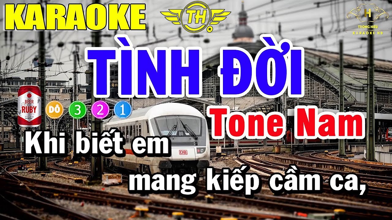 Tình Đời Karaoke Tone Nam Nhạc Sống 2021 | Trọng Hiếu - youtube