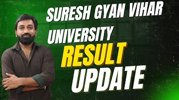 Suresh Gyan Vihar University Jaipur Result Announced March 2025 #sgvu