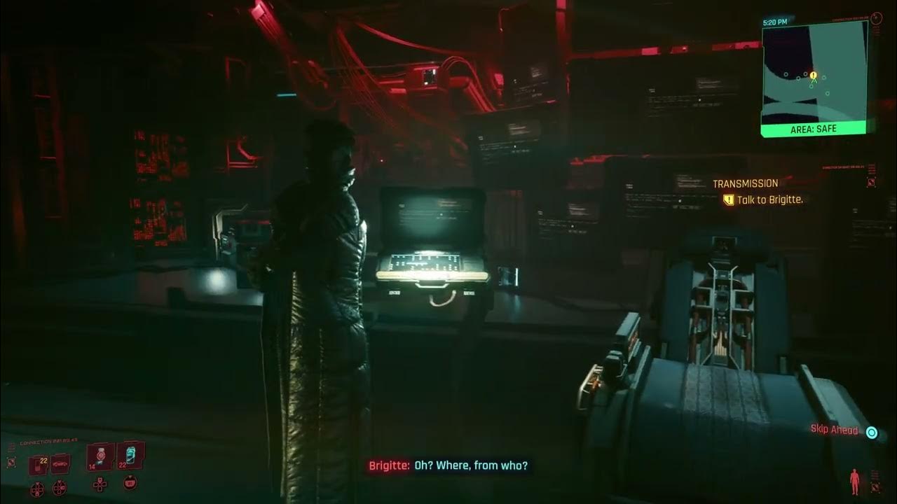 Cyberpunk 2077 Transmission Follow and Speak with Brigitte (Tech