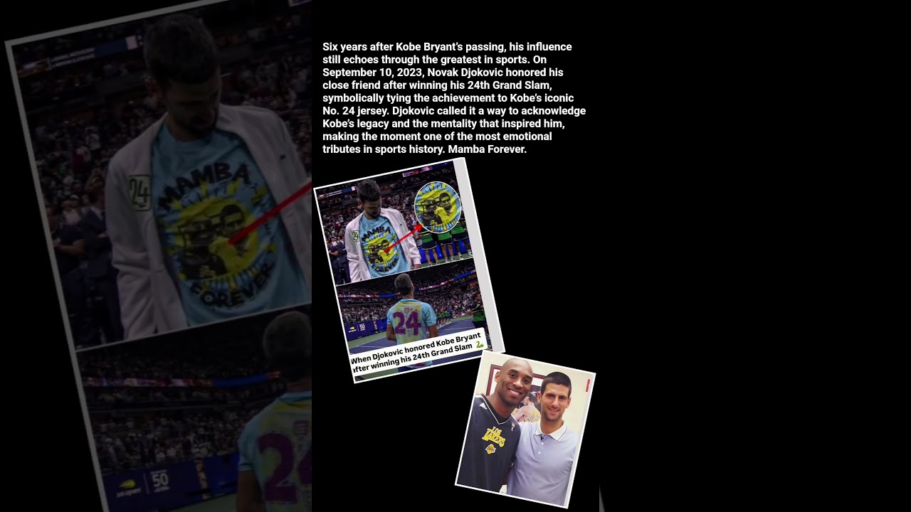 Djokovic&rsquo;s 24th Slam Honors Kobe 🏀 #viral #heartwarming #shorts