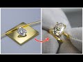 How its made gold cushion cut engagement ring