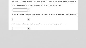 MyOpenMath - Loan ($, totalpayments, interest)