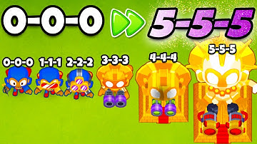 How Far Can EACH 0-0-0 to 5-5-5 Super Monkey Go in BTD6?