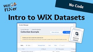 Intro to WiX Datasets - Connect Data Collections with Your Site | No Code
