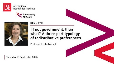 LSE III Event | If not government, then what? A three-part typology of redistributive preferences