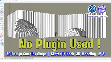No Plugin! From Complex 3D to Simple Modeling in SketchUp | SketchUp Hack 3D Modeling # 3
