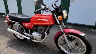【紋別市発】値下げしました　売り切り　実動車　昭和レトロ　バイク　ホンダ　ベンリー１２５　CM-125T　アメリカンタイプ　ミニバブ　125ｃｃ　原付Ⅱ種　実動品　動画あり　６V　走行距離44365㎞　年式不明　各部傷汚れ変更等あり　 初期の中型市販バイクがベンリイだ / ホンダ ベンリイJB型, 1955年式