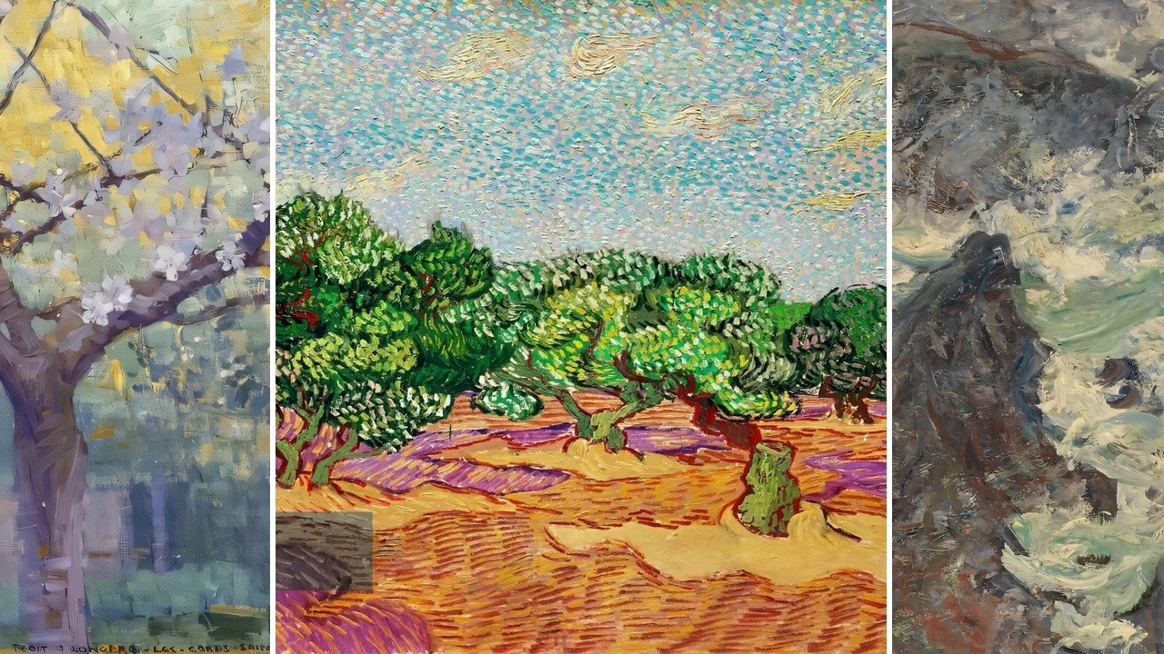 Fine Art TV — Silent Art Gallery · August 5 Night | van Gogh · Olive Trees & others