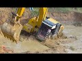 Unexpected​ Excavator Sink Mud Underwater - Caterpillar 312B Very Difficult Recovery