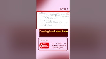Deletion Operation in a Linear Array #computerengineering  #datastructureandalgorithm #shorts