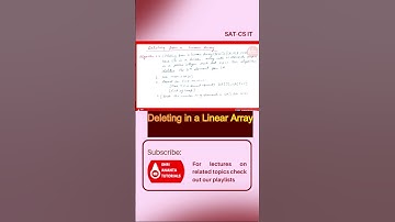 Deletion Operation in a Linear Array #computerengineering  #datastructureandalgorithm #shorts