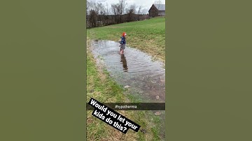 #daisy #decker #puddle #jumping #cold #fun #shorts