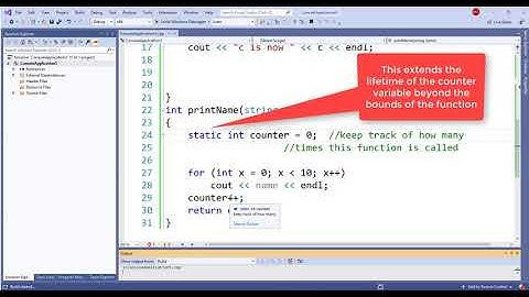 COSC 1436, Global, local , static variables; default parameters