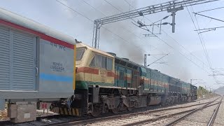 Mysuru - Rani Kampalapati Summer Special with Kazipet WDG4 twin Locomotives l Indian railways