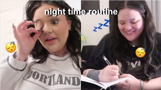 get unready with me + night time routine