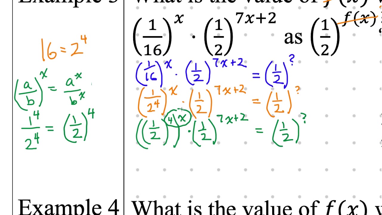 algebra 2 assignment rewrite each equation in exponential form