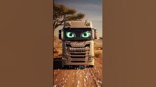 🌍🚛 Scania Truck Drives to the Moon ,Cosmic Transformation Journey🌙✨#truck #bus #scania #shots #panda