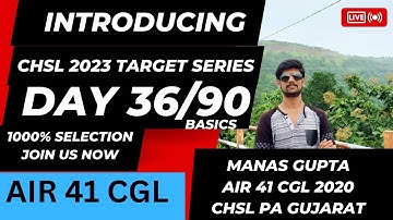 DAY 36 - 20 dec - SSC CHSL 2023 Introducing Target Series || 10000% Selection || #sscchsl #cgl #ssc